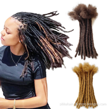 20 inches Women Men Black Brown Hip-Hop Crochet Braiding Hair 10 Strands Handmade Dreadlocks Hair Synthetic Hair Extensions